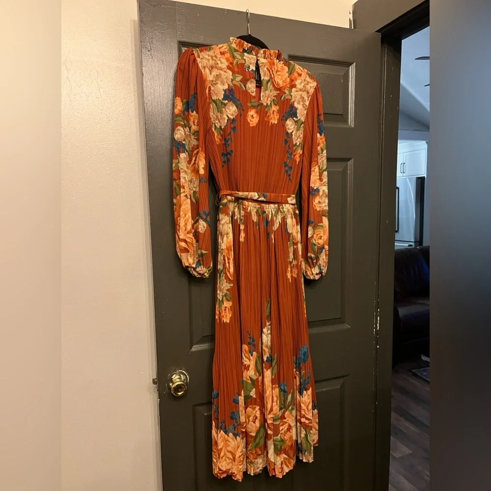Baltic Born Rust Floral Long Sleeve Dress - Picture 4 of 5